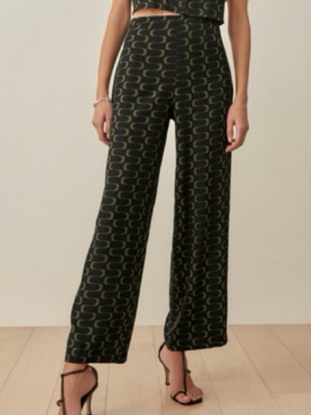 Reformation wide Leg Linen Noah Pants in Linguini size L